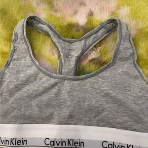 Calvin Klein Heather Gray Sports Bra